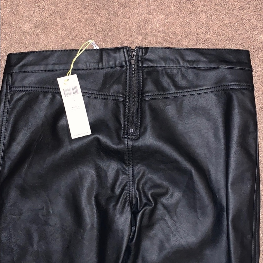 BCBGeneration Faux Matte Leather Motorcycle Pant.